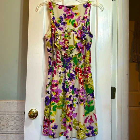 express purple floral dress Express Size Small Purple Floral Maxi Dress Sun Dress